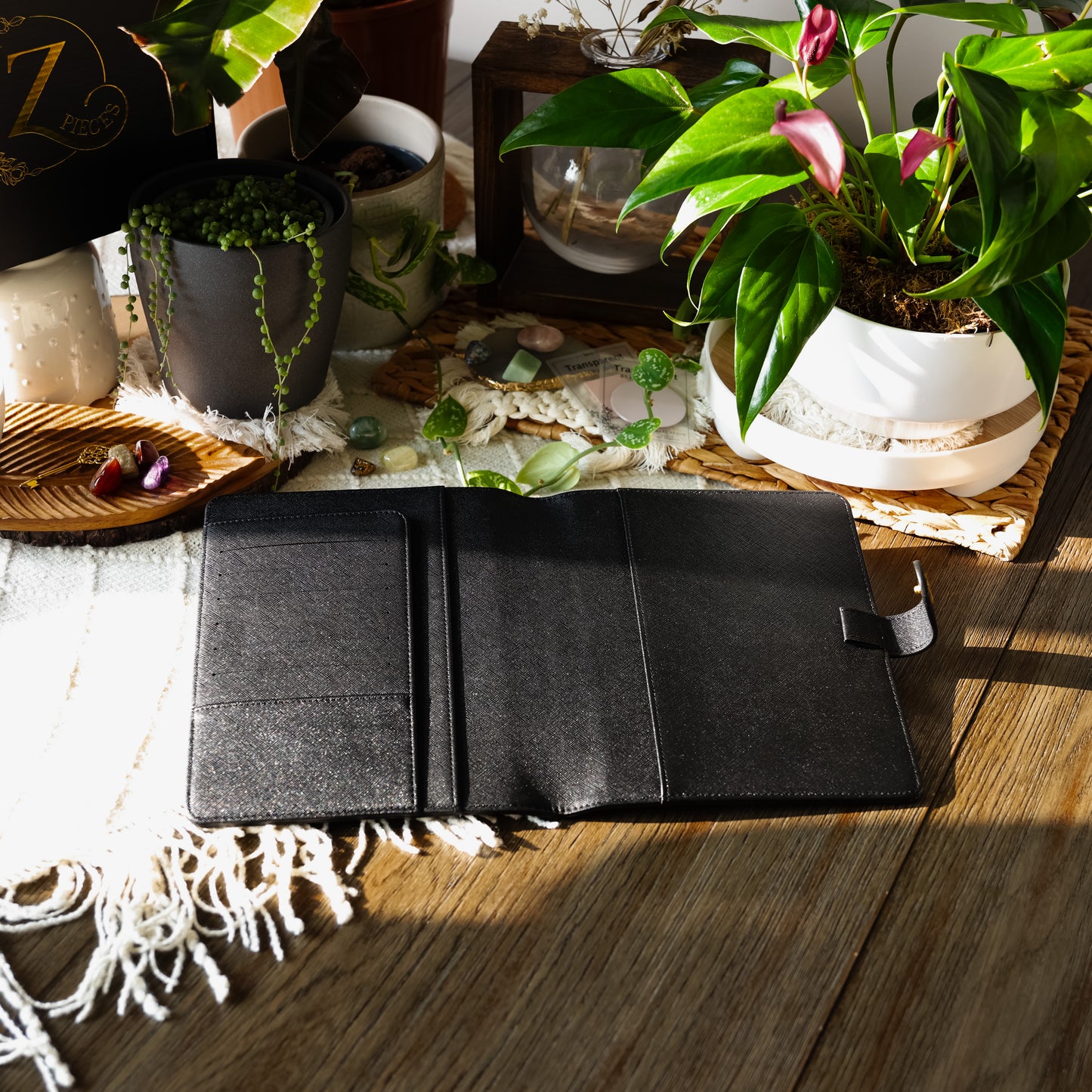 غطاء أجندة من الجلد النباتي الفاخر A5