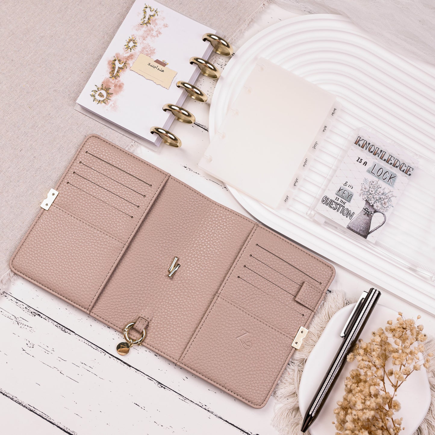 A7 BUNDLE | 2025 Yearly Agenda Planner | Discbound Rings | ARABIC