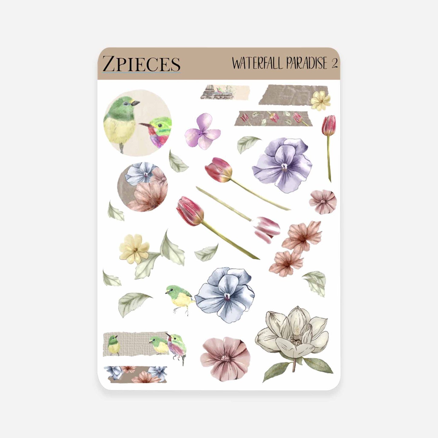 Waterfall Paradise | Planner & journal Sticker Sheet