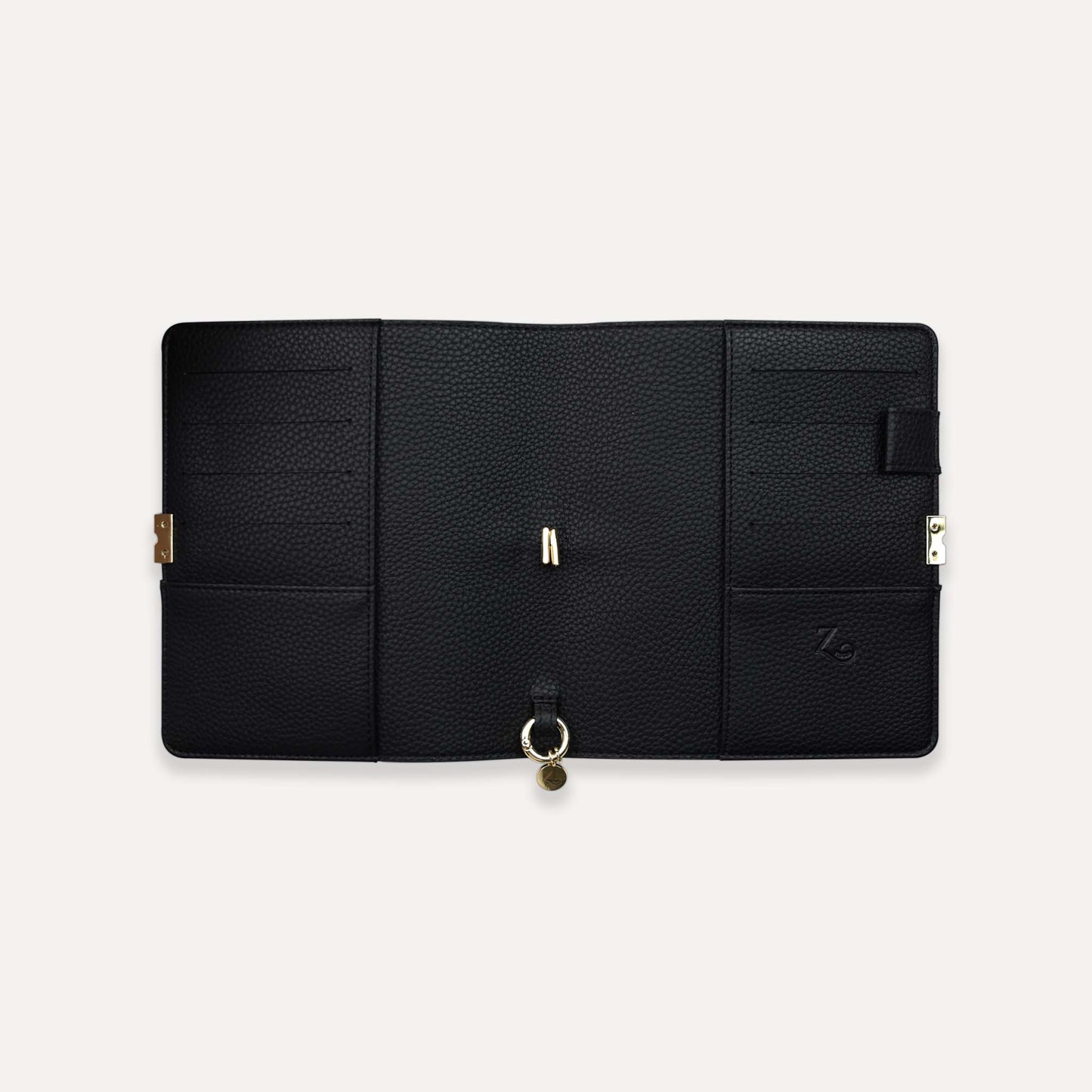A6 soft vegan leather cover with elastic closure