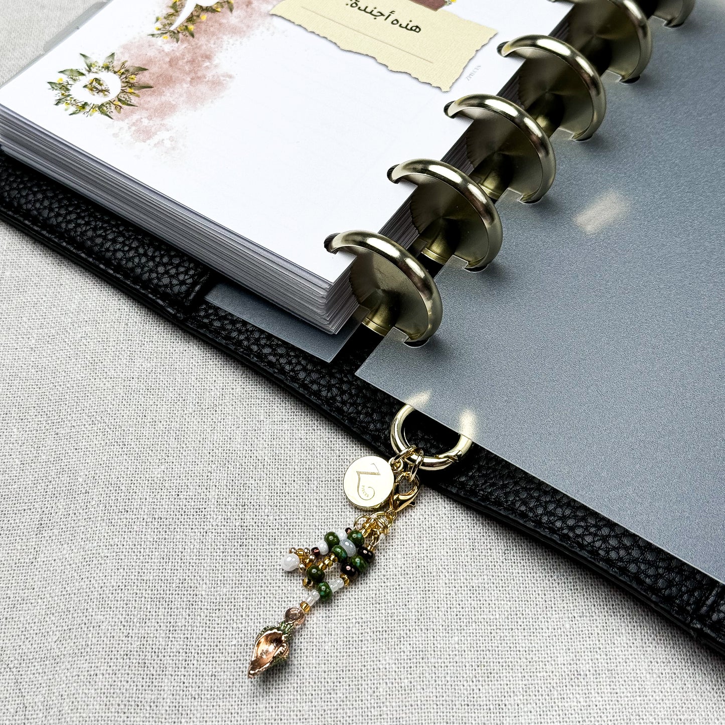 Clip Charm | Green Seashell