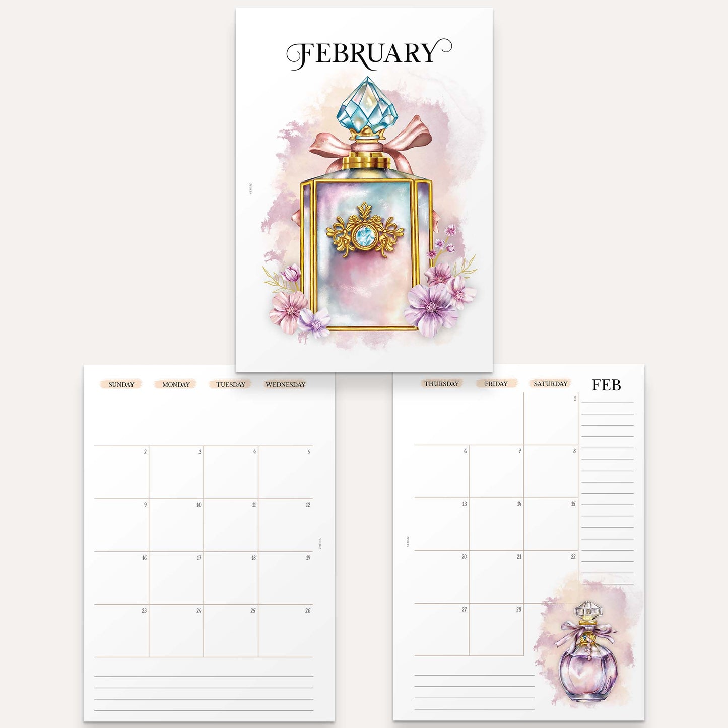 A6 | 2025 Yearly Agenda Planner | Discbound Rings | ENGLISH