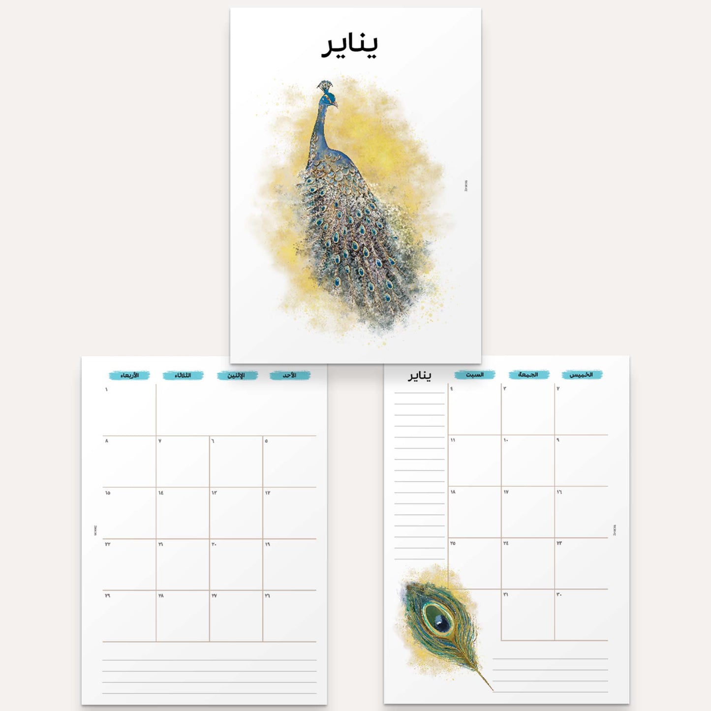 A6 BUNDLE | 2025 Yearly Agenda Planner | Discbound Rings | ARABIC