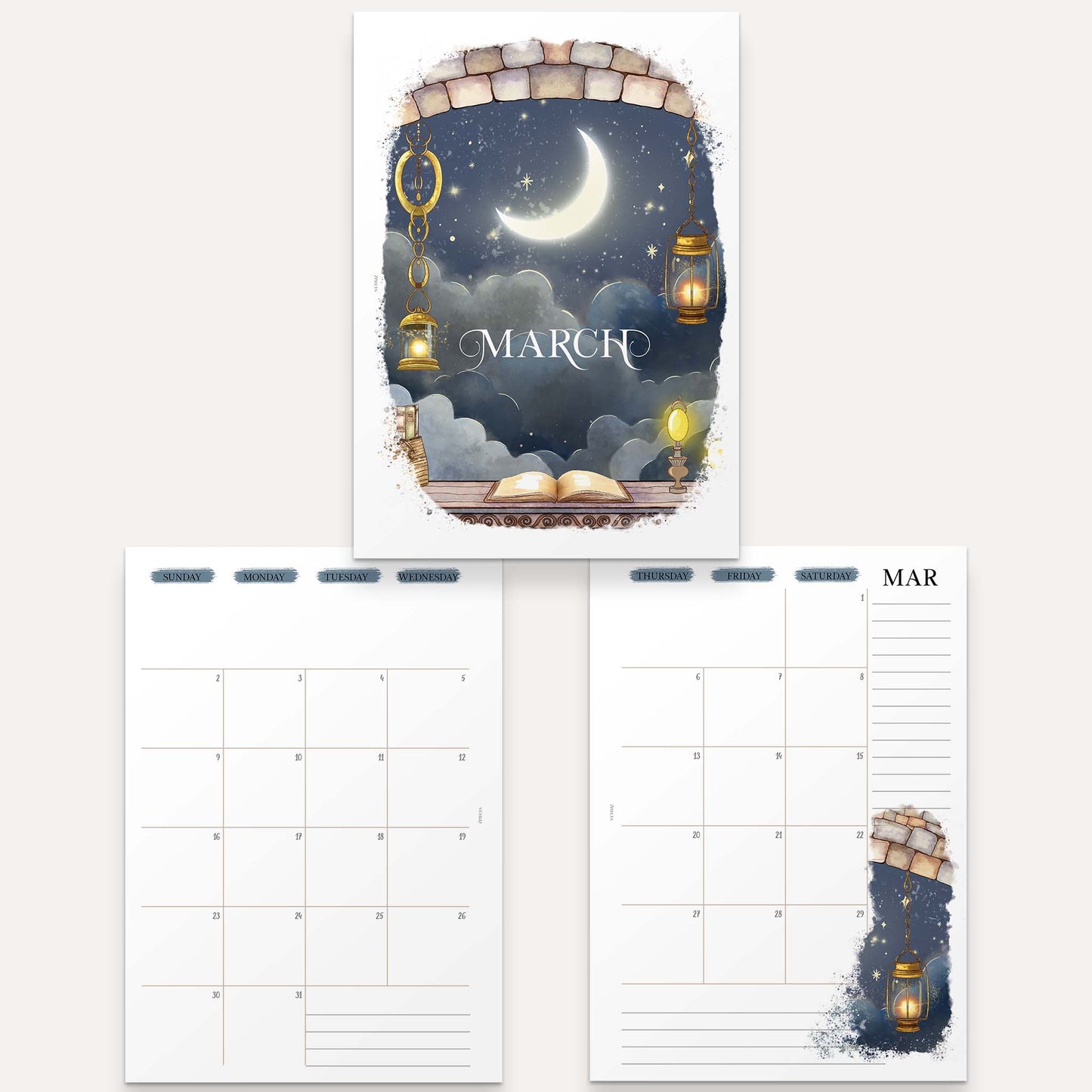 A6 | 2025 Yearly Agenda Planner | Discbound Rings | ENGLISH