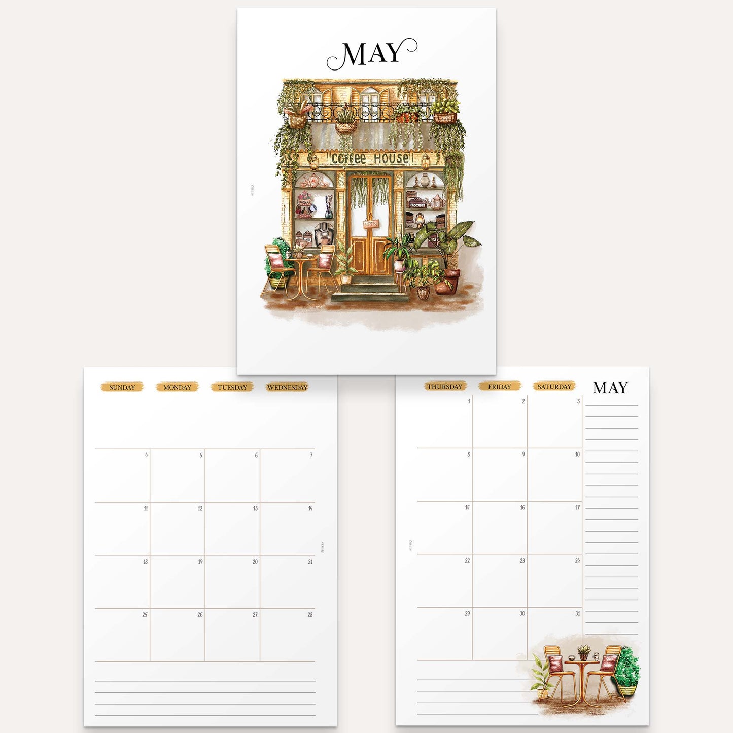 A6 | 2025 Yearly Agenda Planner | Discbound Rings | ENGLISH