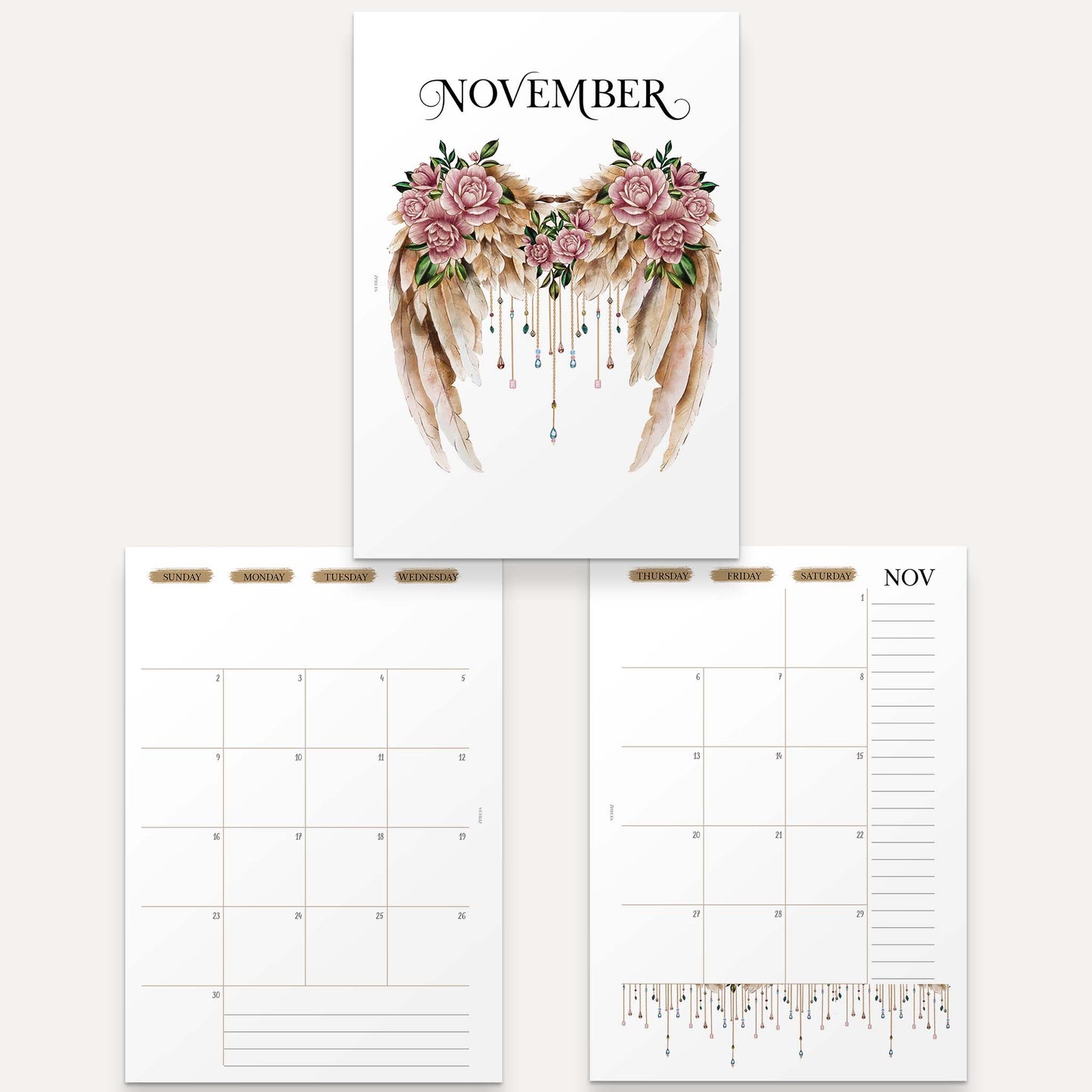 A6 | 2025 Yearly Agenda Planner | Discbound Rings | ENGLISH