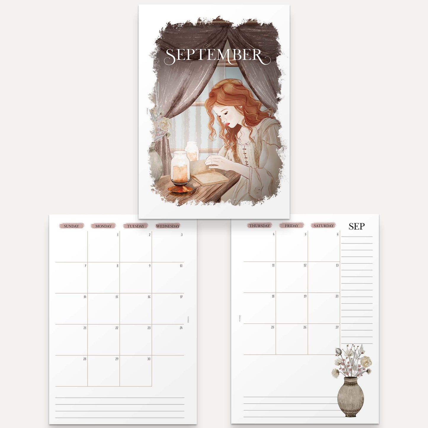 A6 | 2025 Yearly Agenda Planner | Discbound Rings | ENGLISH