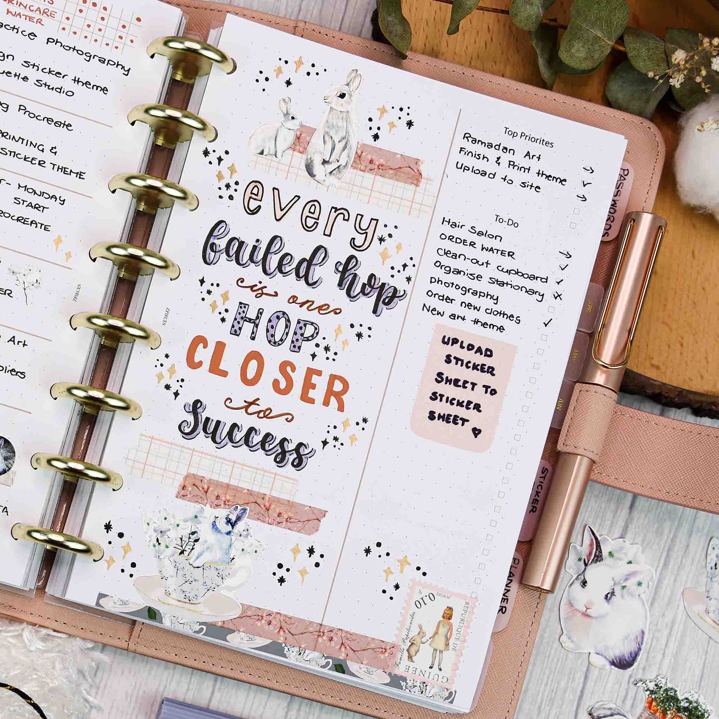 bullet journal quote spread